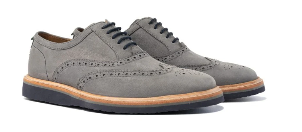 MEN'S MILWAUKEE BOOT CO. BRADLEY WINGTIP OXFORD | GRAY - Image 3