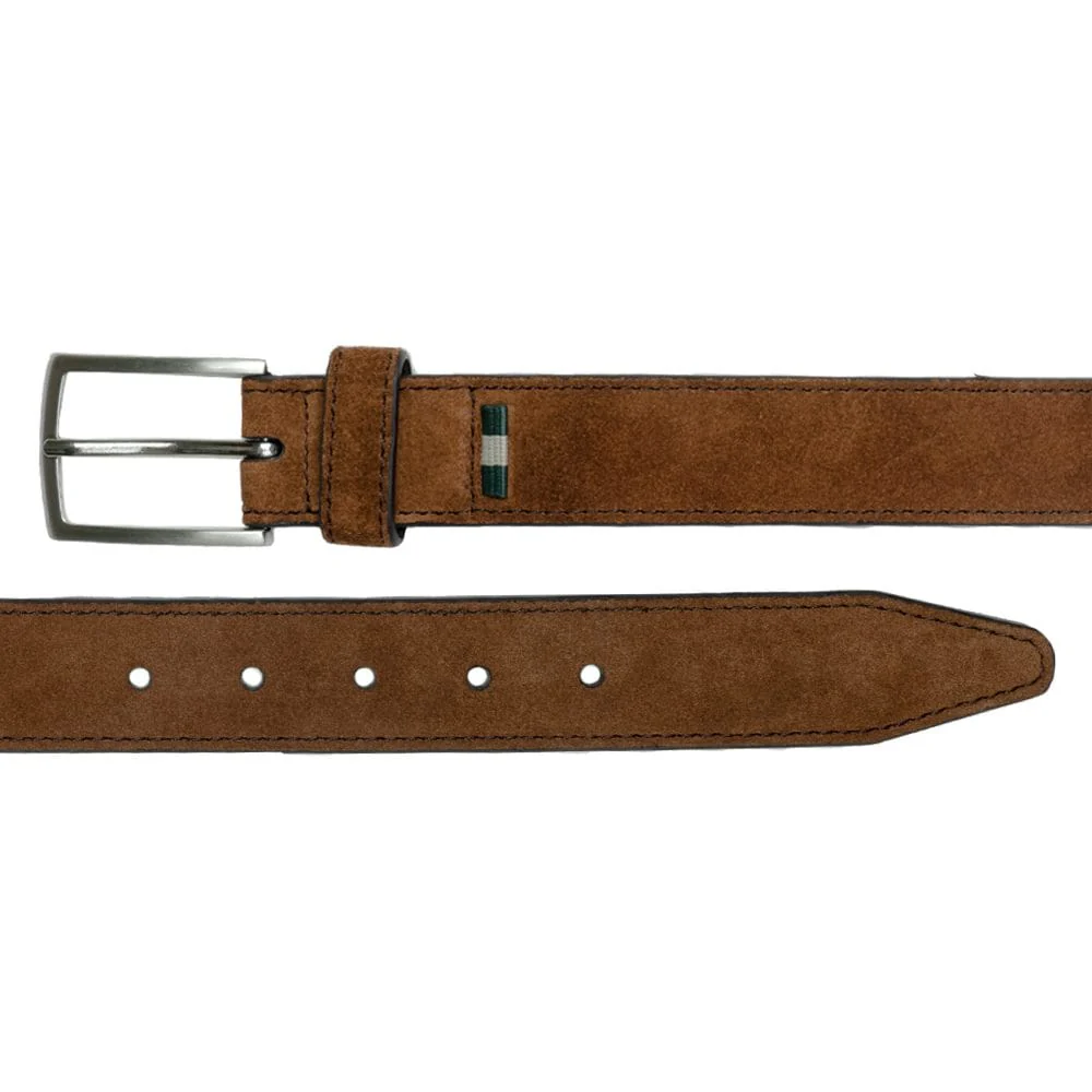 MEN'S MILWAUKEE BOOT CO. VOGEL DRESS BELT | BROWN SUEDE - Image 3
