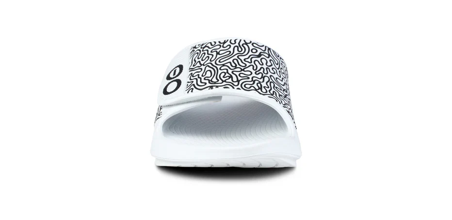 MEN'S OOFOS OOAHH SPORT FLEX LIMITED SLIDE | WHITE LABYRINTH - Image 5