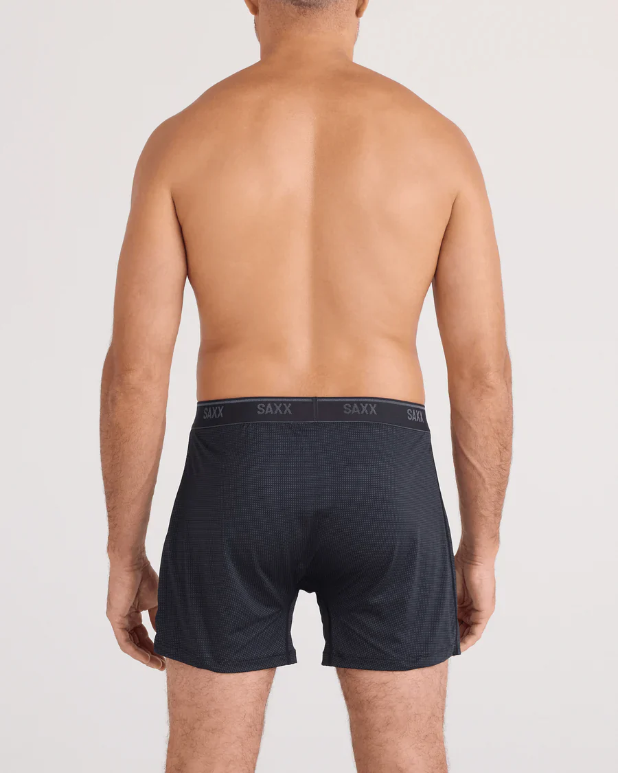 MEN'S QUEST QUICK-DRY MESH QUICK-DRY PERFORMANCE BOXER BRIEF 6" | BLACK - Image 3