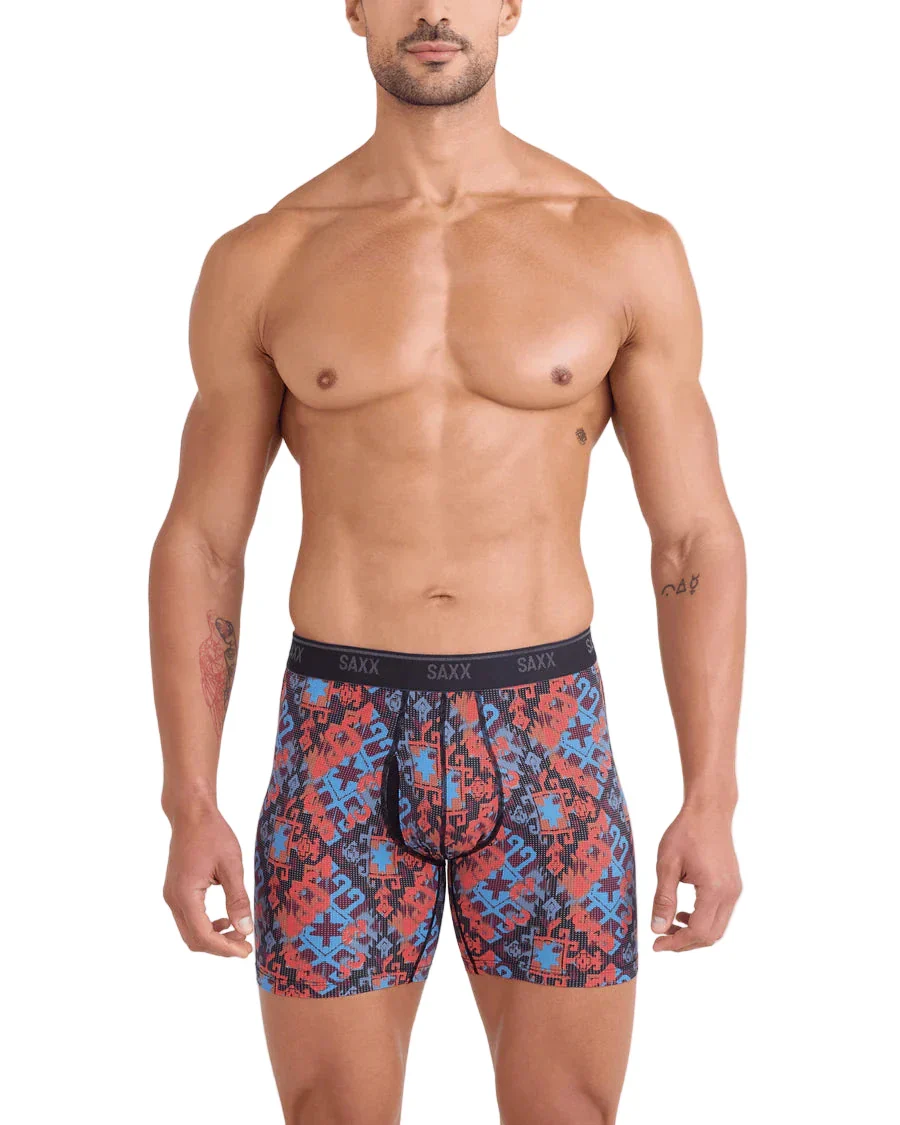 MEN'S QUEST QUICK-DRY MESH QUICK-DRY PERFORMANCE BOXER BRIEF 6" | HERITAGE WEAVE - Image 2