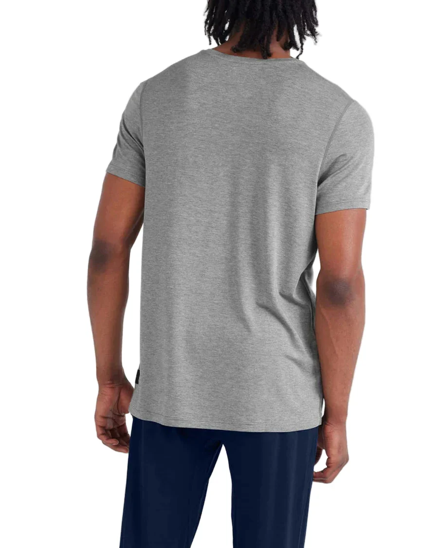 MEN'S SAXX SNOOZE SHORT SLEEVE TEE | DARK GREY HEATHER - Image 2