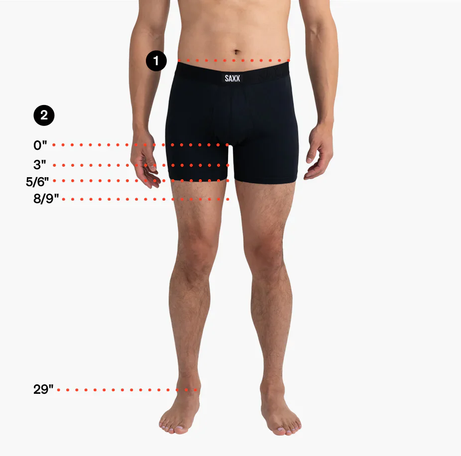 MEN'S SAXX VIBE XTRA SOFT COMFORT BOXER BRIEF 6" | GENT'S STRIPE - SPORT BLUE - Image 5