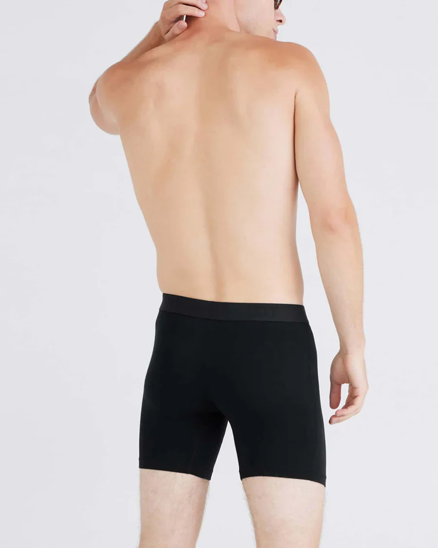 MEN'S SAXX VIBE XTRA SOFT COMFORT BOXER BRIEF 6" | BLACK - Image 3