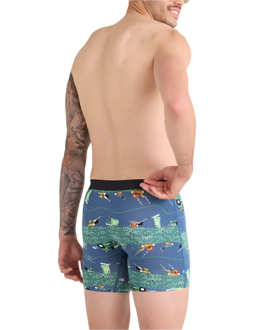 MEN'S SAXX VIBE XTRA SOFT COMFORT BOXER BRIEF 6" | BUZZCUT - DARK DENIM - Image 3