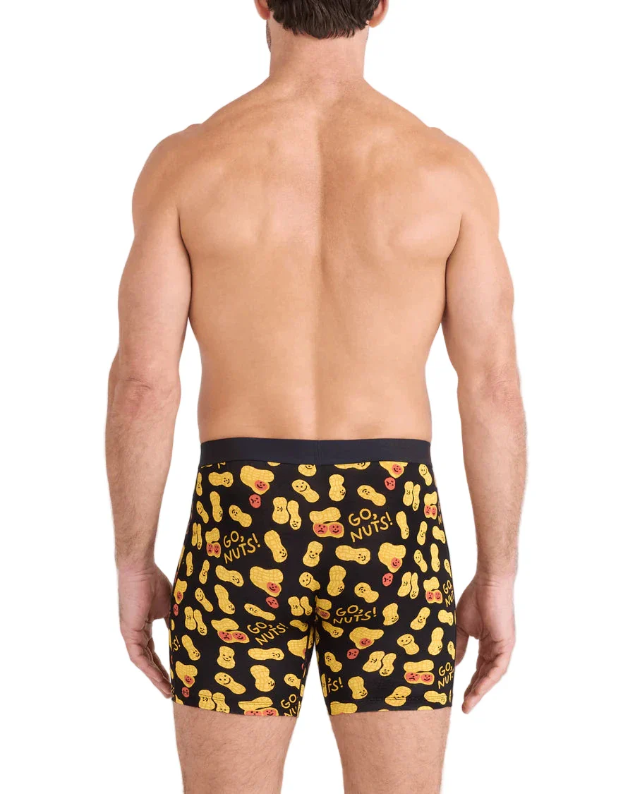 MEN'S SAXX VIBE XTRA SOFT COMFORT BOXER BRIEF 6" | GO NUTS | BLACK - Image 4