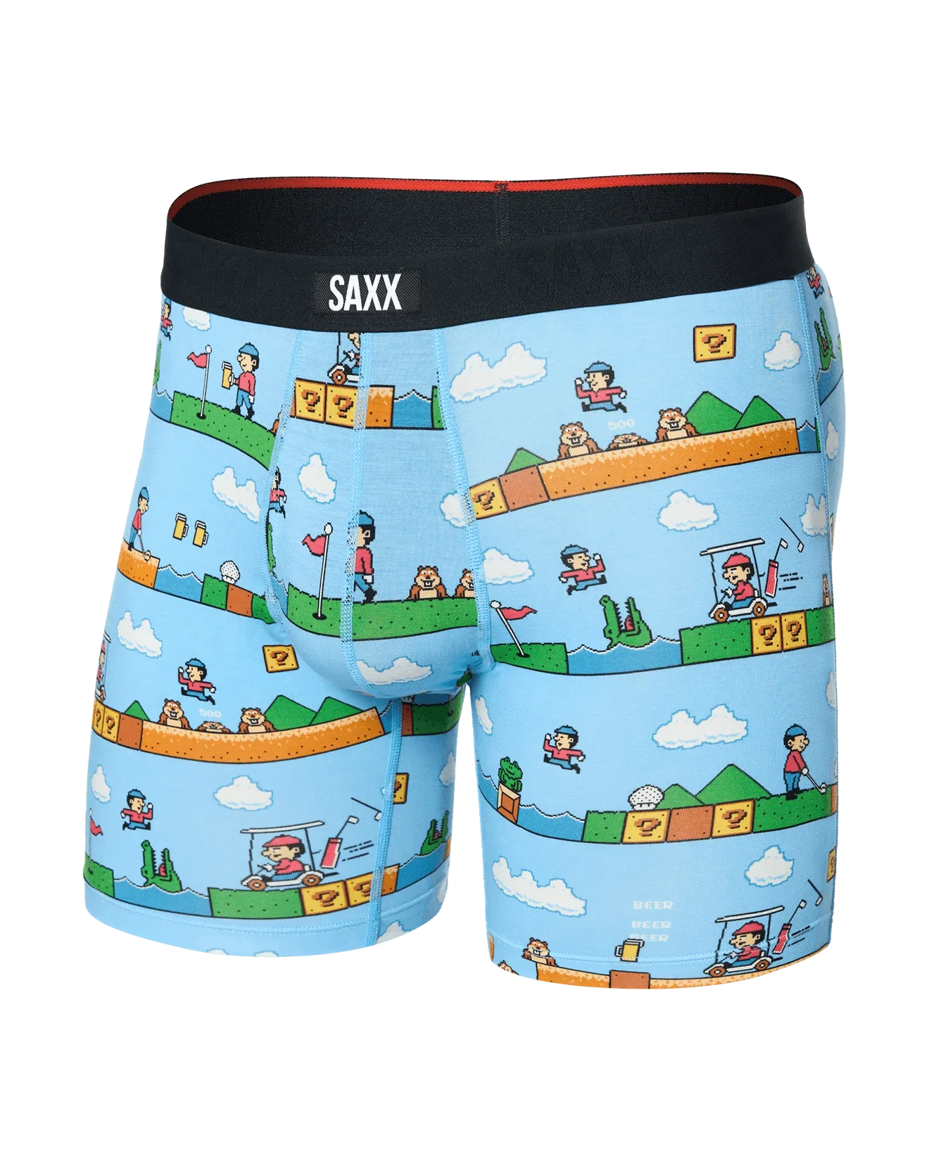 MEN'S SAXX VIBE XTRA SOFT COMFORT BOXER BRIEF 6" | OUT OF BOUNDS - BLUE