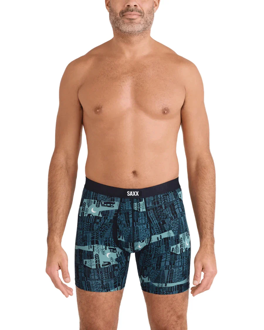 MEN'S SAXX VIBE XTRA SOFT COMFORT BOXER BRIEF 6" | THE CLEARING STORM | BLUE - Image 2