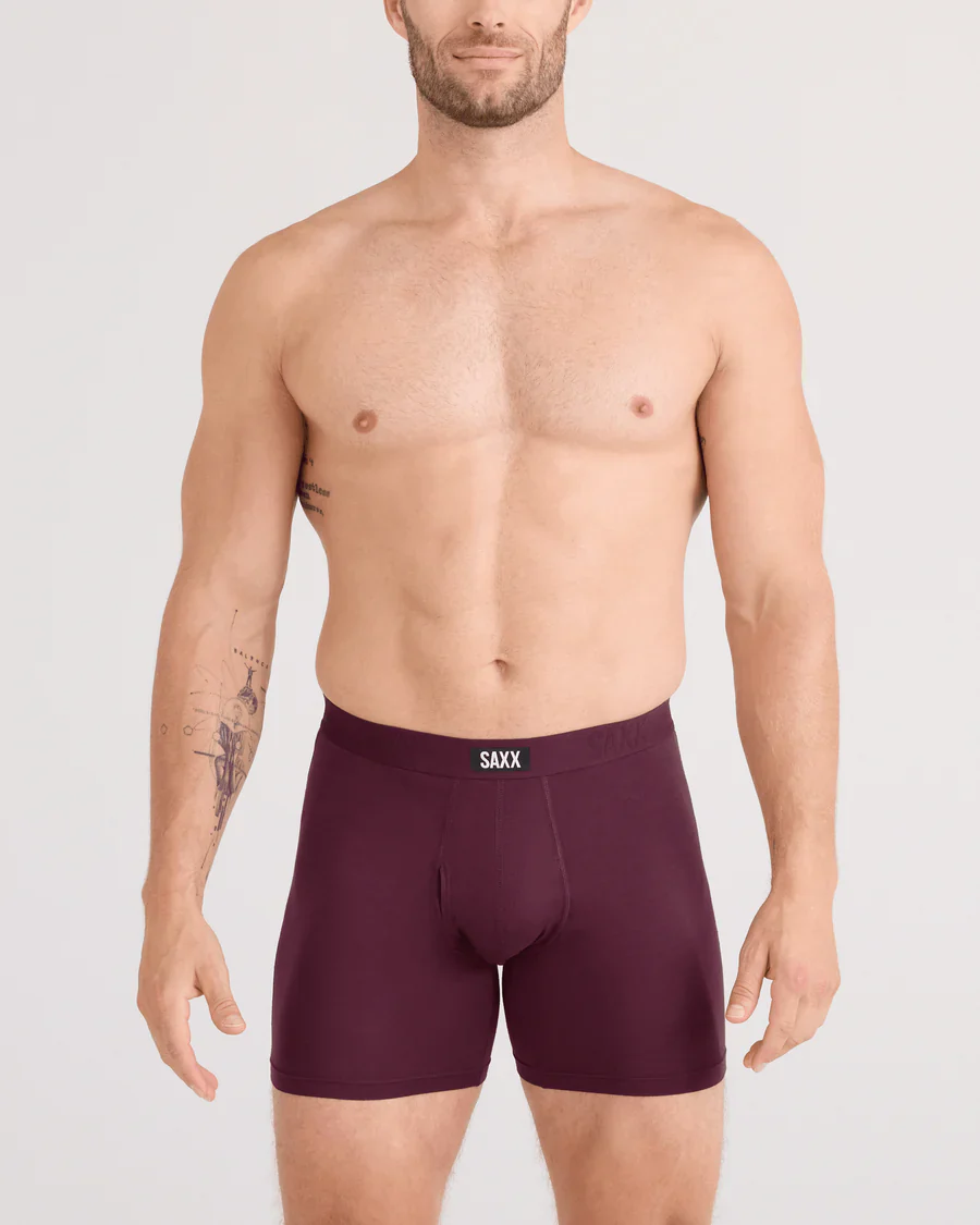 MEN'S SAXX VIBE XTRA SOFT COMFORT | MAROON | WASHED INDIGO - Image 3