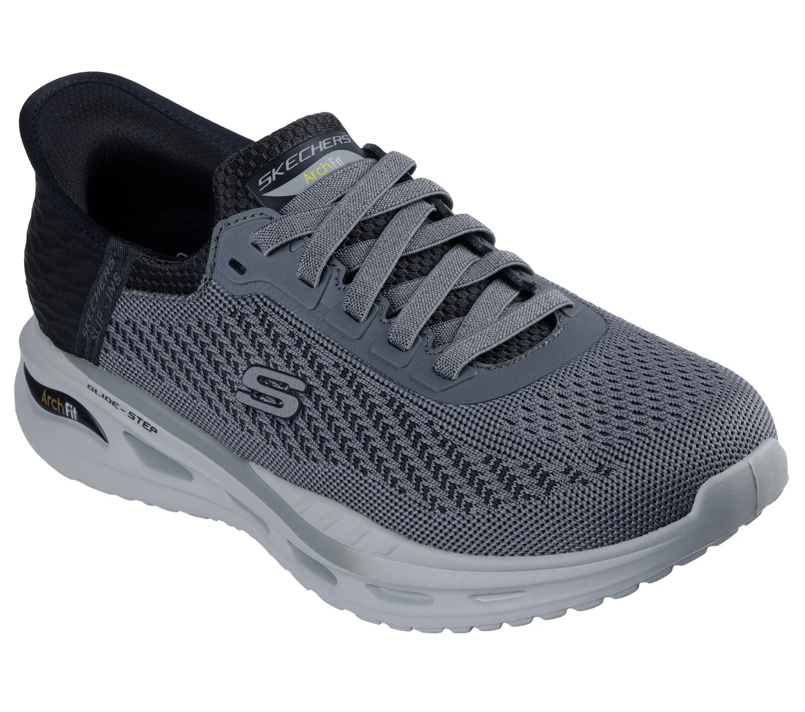 MEN'S SKECHERS SLIP-INS RELAXED FIT: ARCH FIT ORVAN - DREX | GRAY / BLACK - Image 3