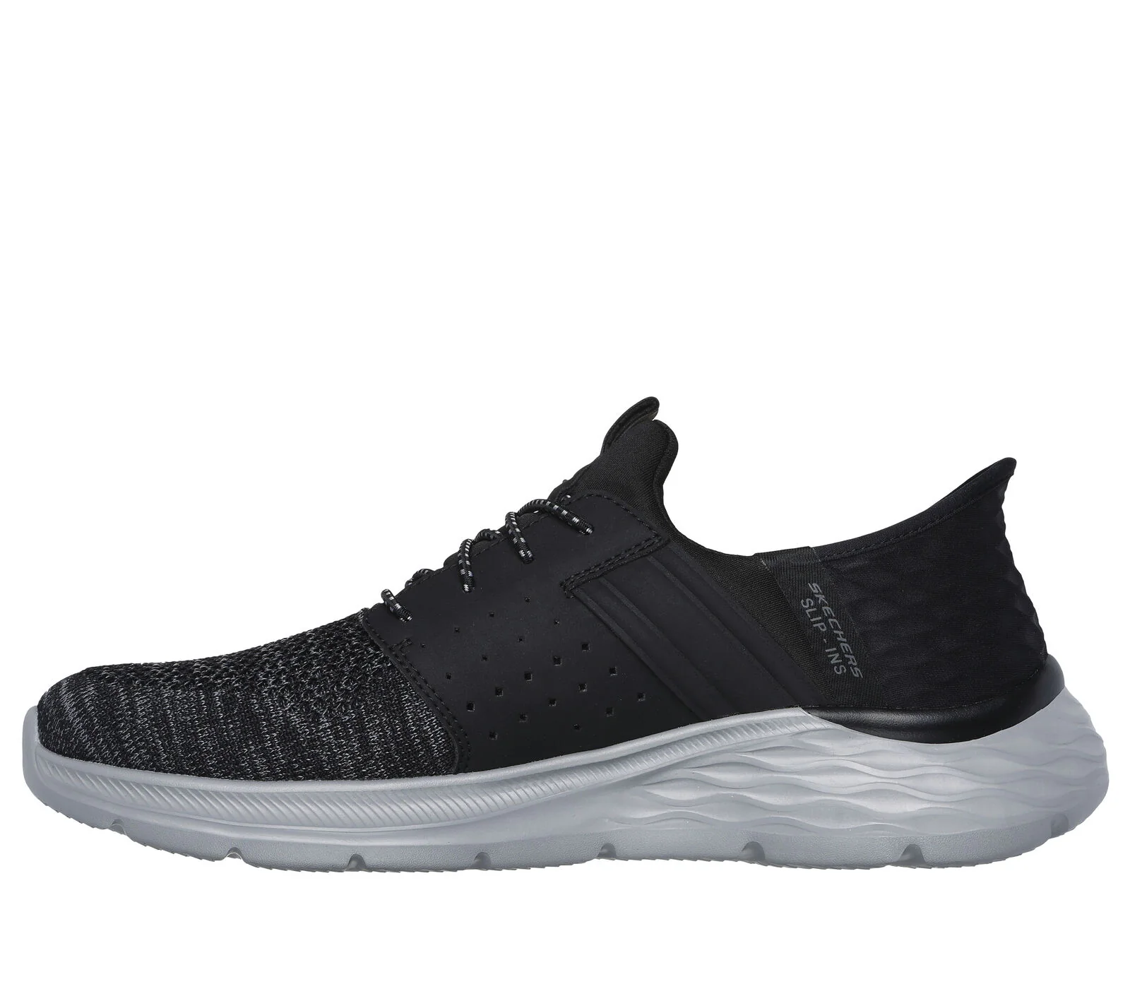 MEN'S SKECHERS SLIP-INS RELAXED FIT: GARNER - NEWICK | BLACK - Image 2