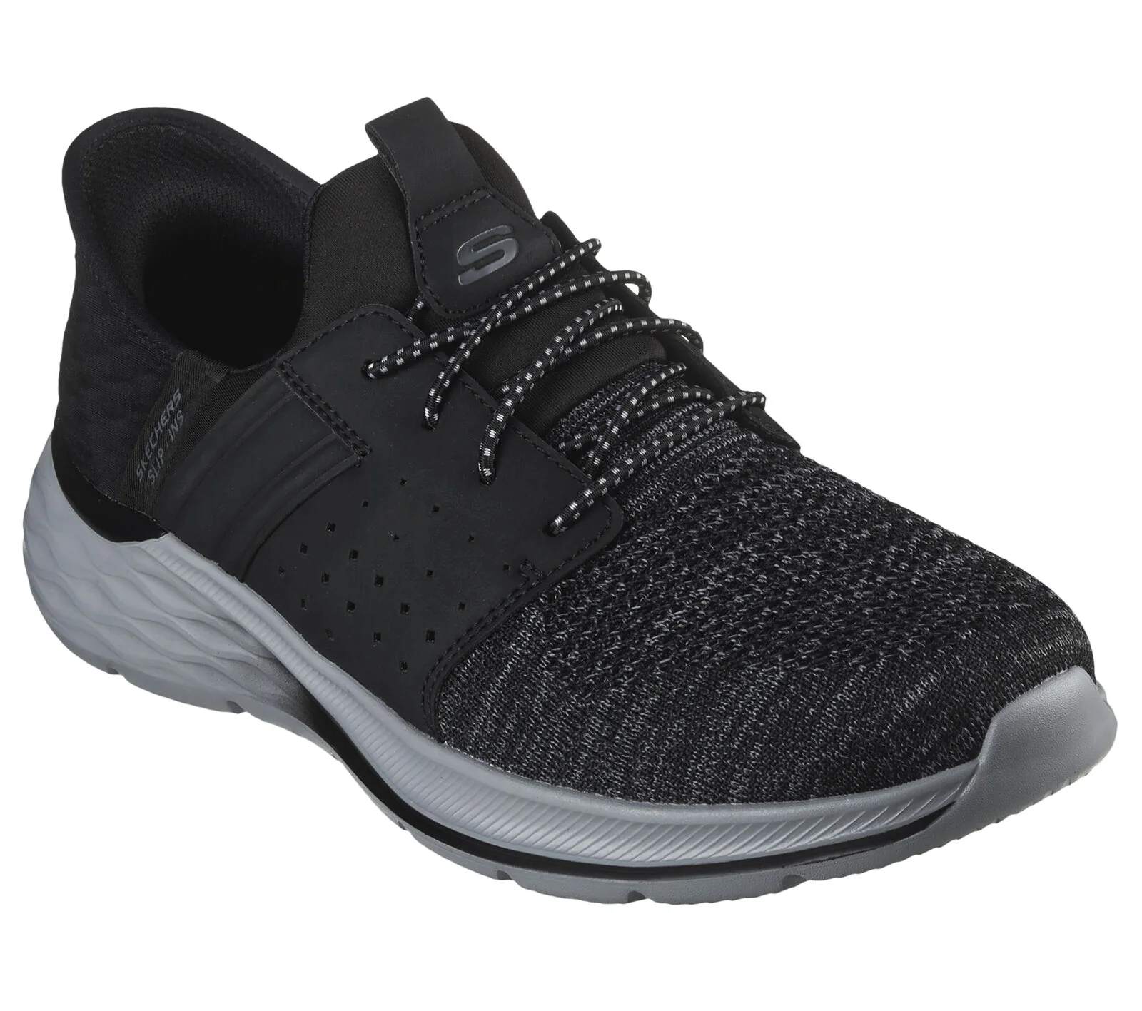 MEN'S SKECHERS SLIP-INS RELAXED FIT: GARNER - NEWICK | BLACK - Image 3