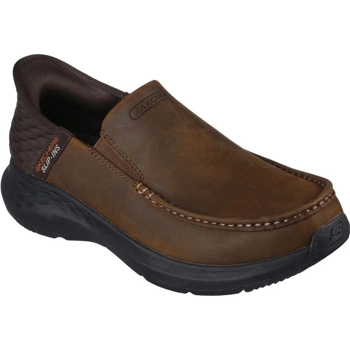 MEN'S SKECHERS SLIP-INS RELAXED FIT PARSON - OSWIN | DARK BROWN - Image 3
