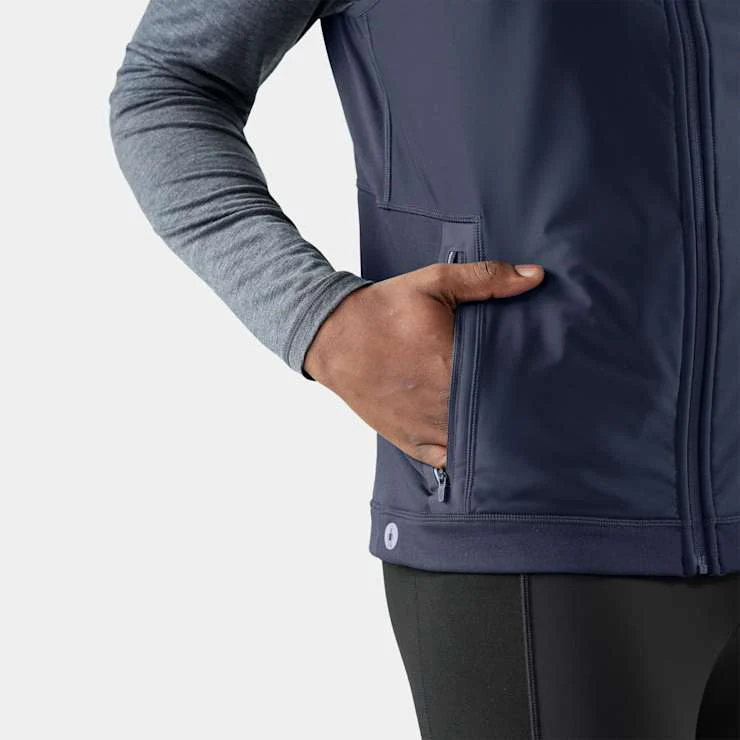 MEN'S SMARTWOOL ACTIVE FLEECE WIND INSULATED VEST | DEEP NAVY - Image 4