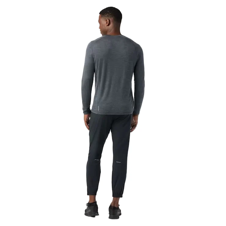 MEN'S SMARTWOOL ACTIVE ULTRALITE LONG SLEEVE |CHARCOAL HEATHER - Image 2