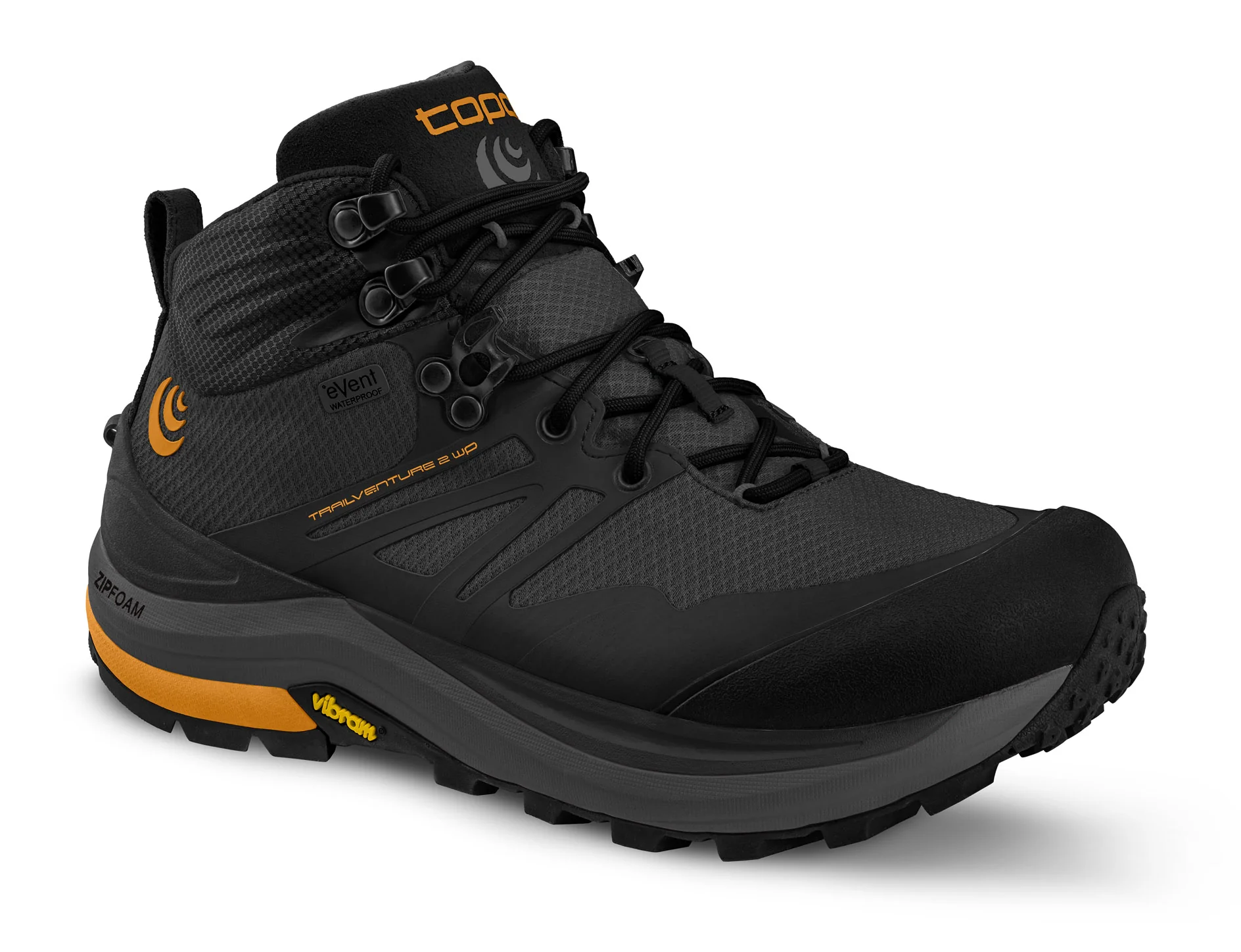 MEN'S TOPO TRAILVENTURE 2 WATERPROOF BOOT | CHARCOAL / ORANGE