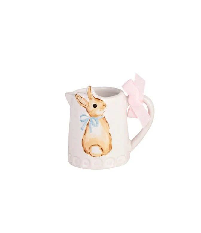 MUDPIE BLUE BOW EASTER BUD VASE | WHITE