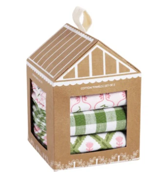 MUDPIE PINK GREENHOUSE TOWEL SET - Image 2