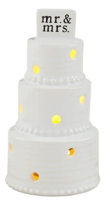MUDPIE WEDDING CAKE LIGHT UP SITTER