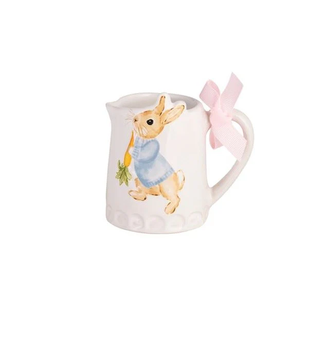 MUDPIE BLUE SHIRT EASTER BUD VASE | WHITE