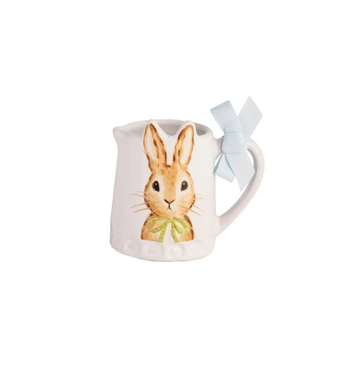 MUDPIE YELLOW BOW EASTER BUD VASE | WHITE