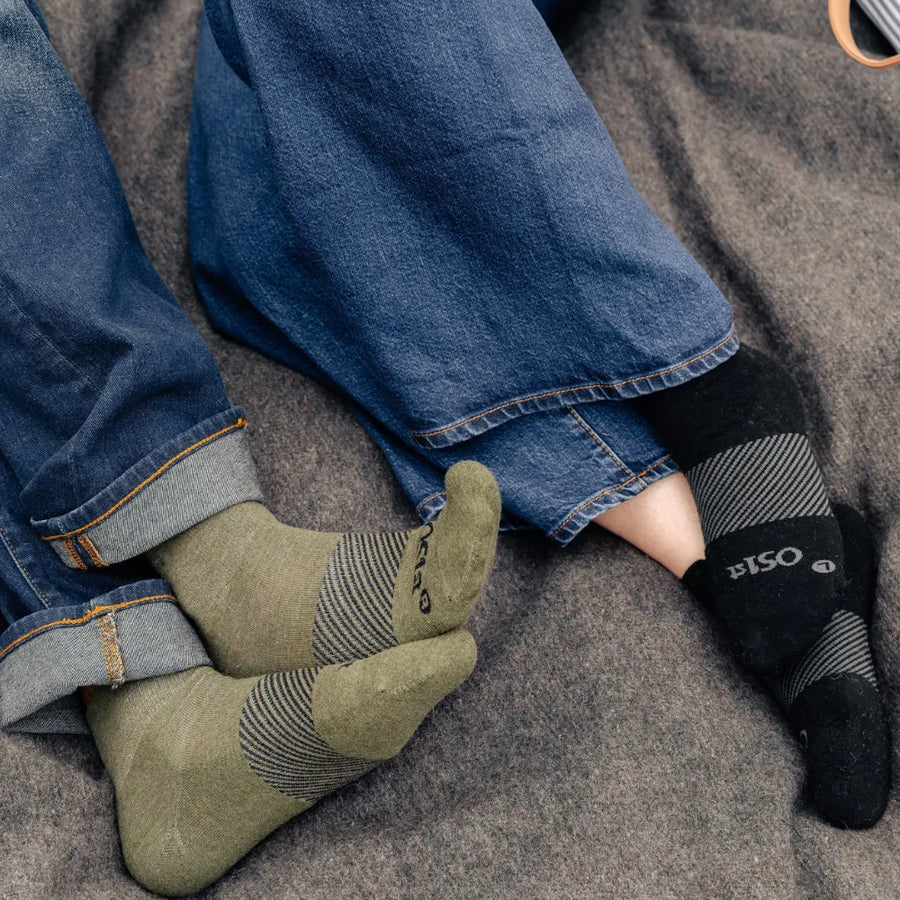 OS1ST MERINO WOOL WICKED COMFORT CREW SOCKS | BLACK - Image 4