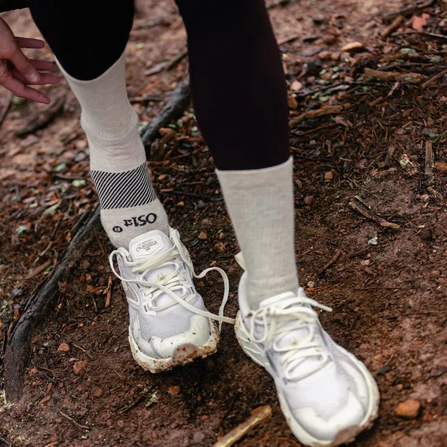 OS1ST MERINO WOOL WICKED COMFORT CREW SOCKS | MUSHROOM - Image 2