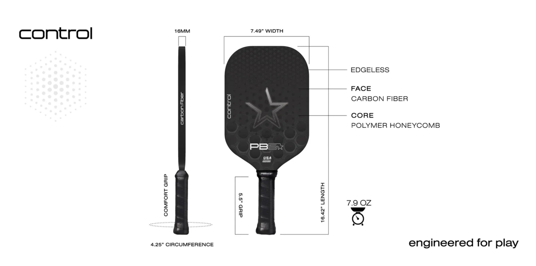 PB5-STAR CONTROL PADDLE | BLACK - Image 3