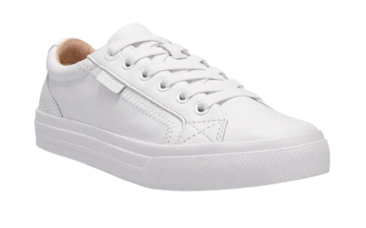 WOMEN'S TAOS PLIM SOUL LUX SNEAKER | WHITE LEATHER - Image 4
