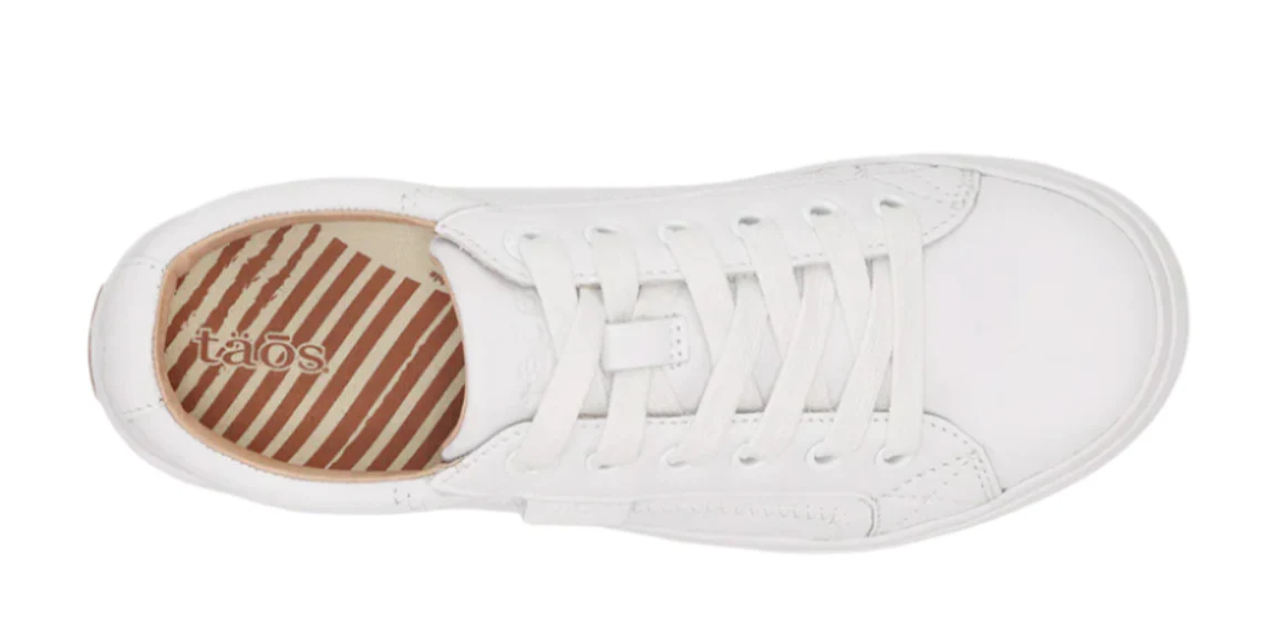 WOMEN'S TAOS PLIM SOUL LUX SNEAKER | WHITE LEATHER - Image 5