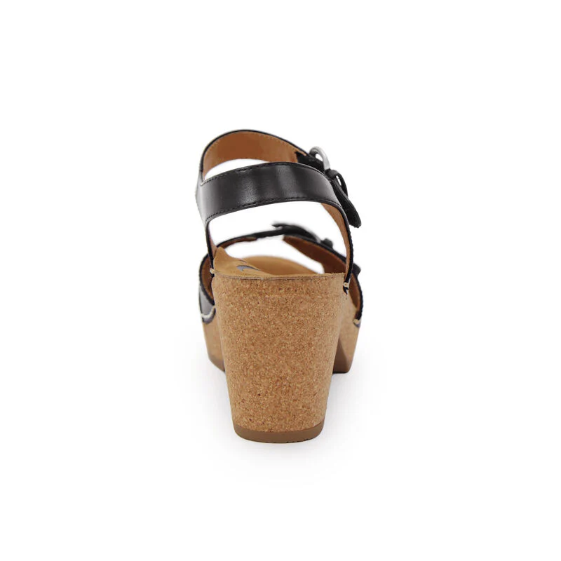 WOMEN'S AETREX TORY OPEN TOE HEELS | BLACK - Image 7