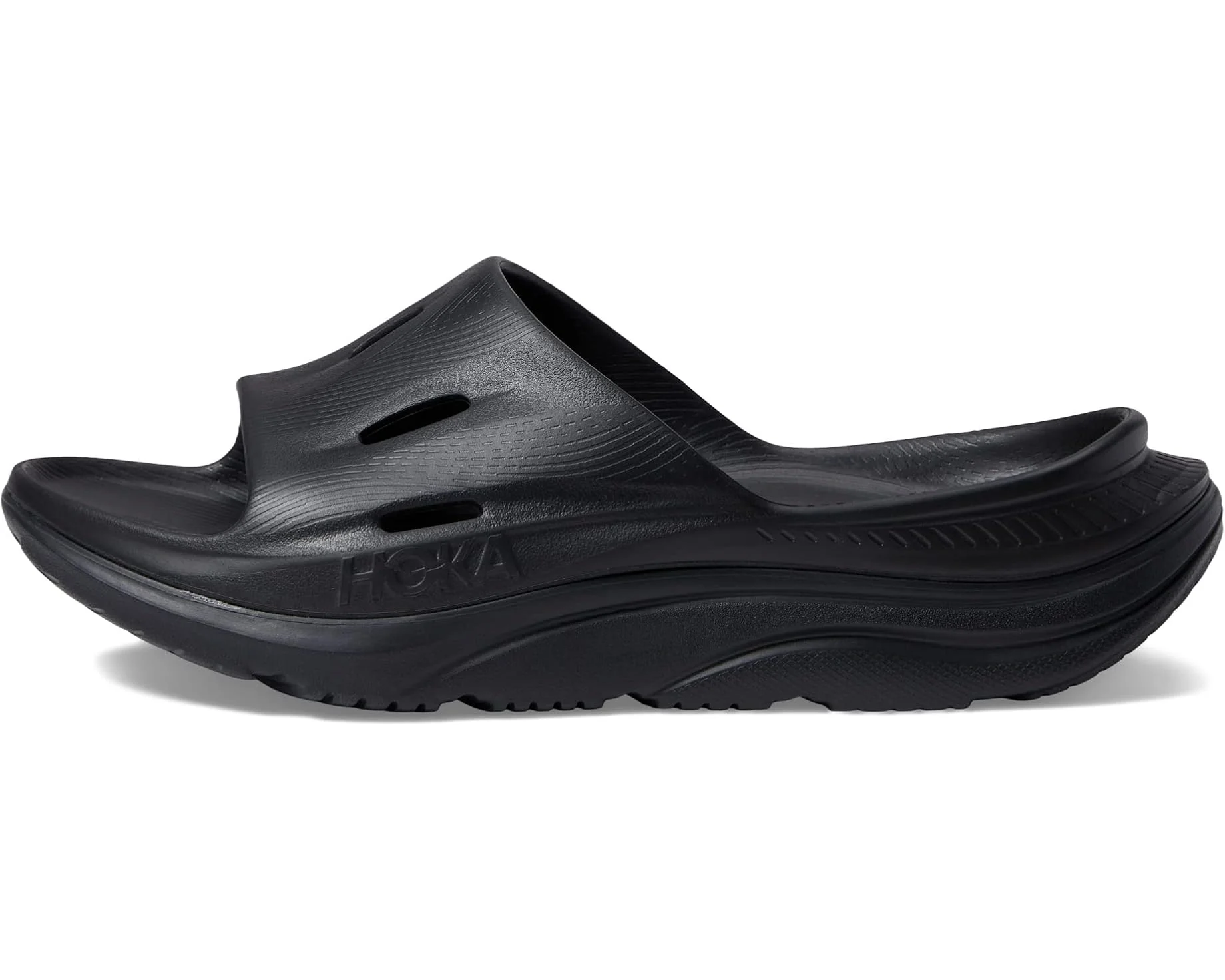 UNISEX HOKA ORA RECOVERY SLIDE 3 | BLACK / BLACK - Image 2