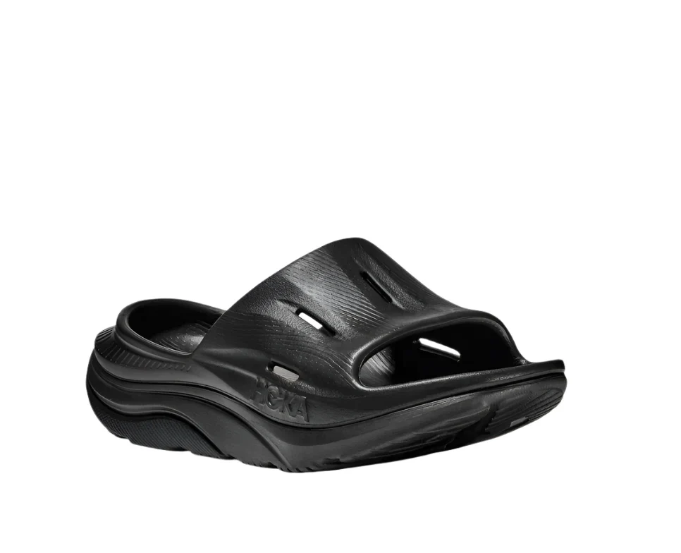 UNISEX HOKA ORA RECOVERY SLIDE 3 | BLACK / BLACK - Image 3