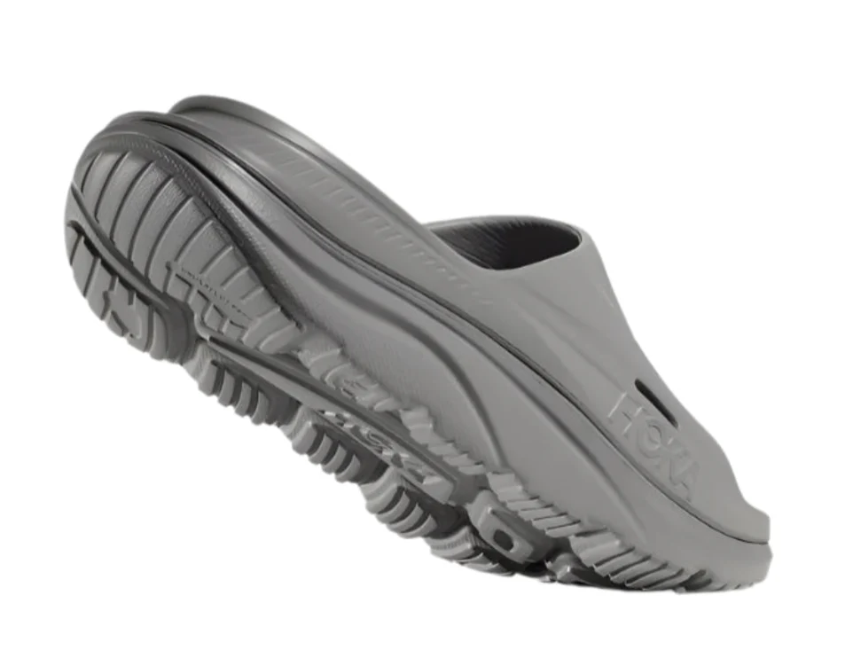 UNISEX HOKA ORA RECOVERY SLIDE 3 | GREY / GREY - Image 5