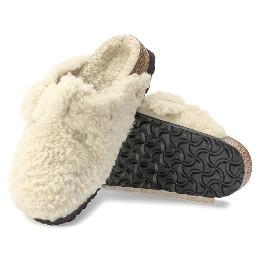UNISEX BIRKENSTOCK BOSTON BIG BUCKLE TEDDY SHEARLING | EGGSHELL - Image 5