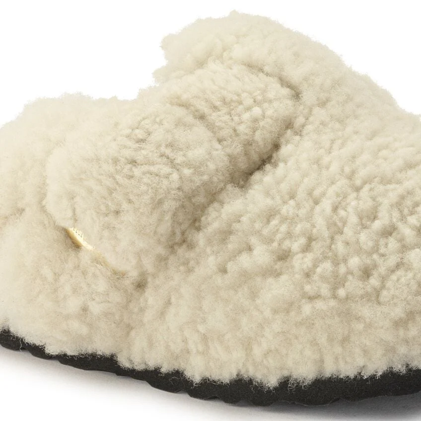 UNISEX BIRKENSTOCK BOSTON BIG BUCKLE TEDDY SHEARLING | EGGSHELL - Image 6