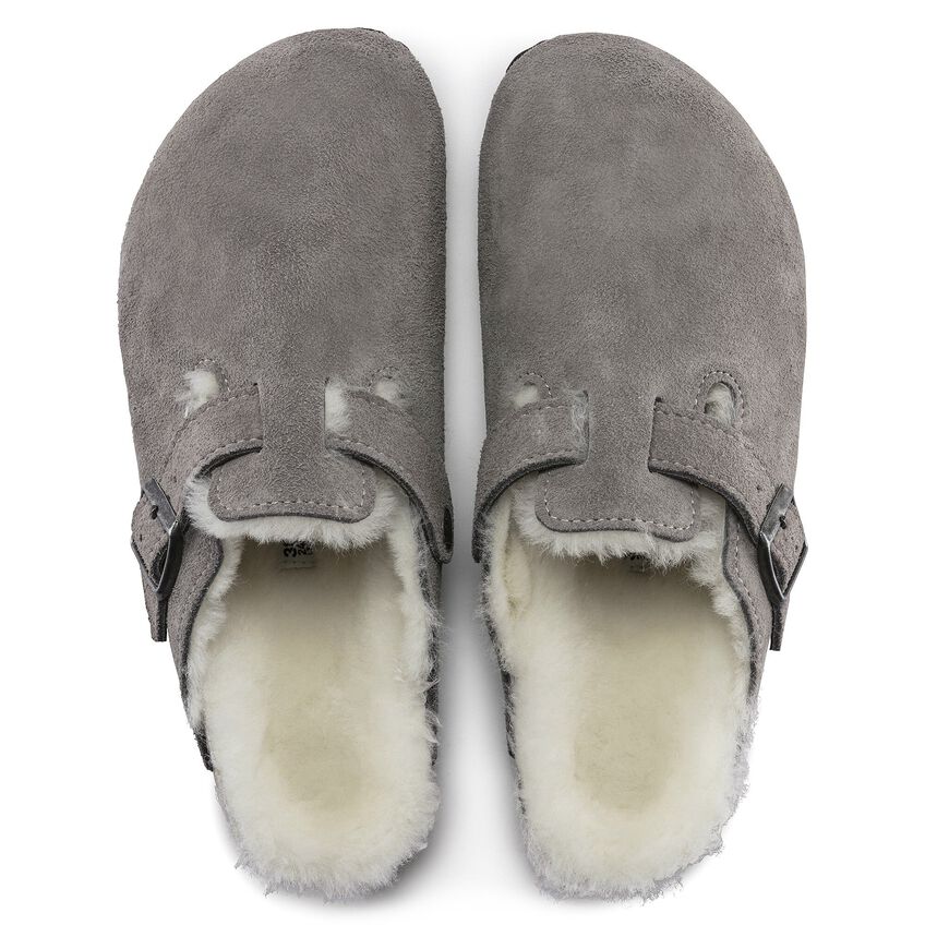 UNISEX BIRKENSTOCK BOSTON SHEARLING | STONE COIN - Image 4