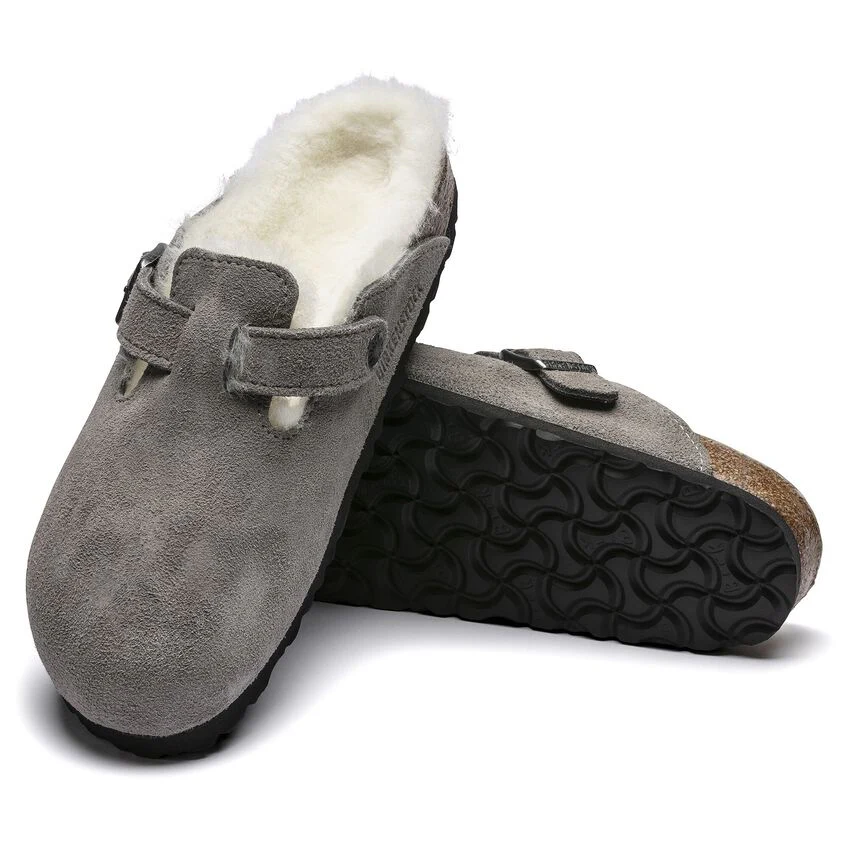 UNISEX BIRKENSTOCK BOSTON SHEARLING | STONE COIN - Image 5