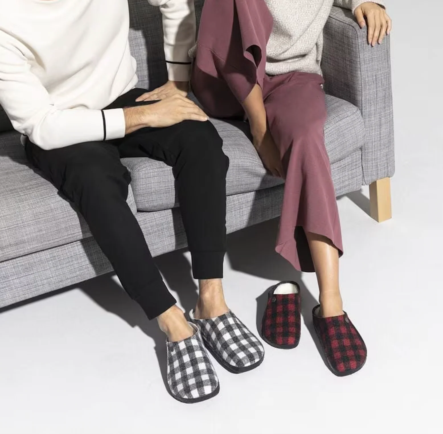 UNISEX BIRKENSTOCK ZERMATT RIVET SHEARLING | PLAID RED - Image 2
