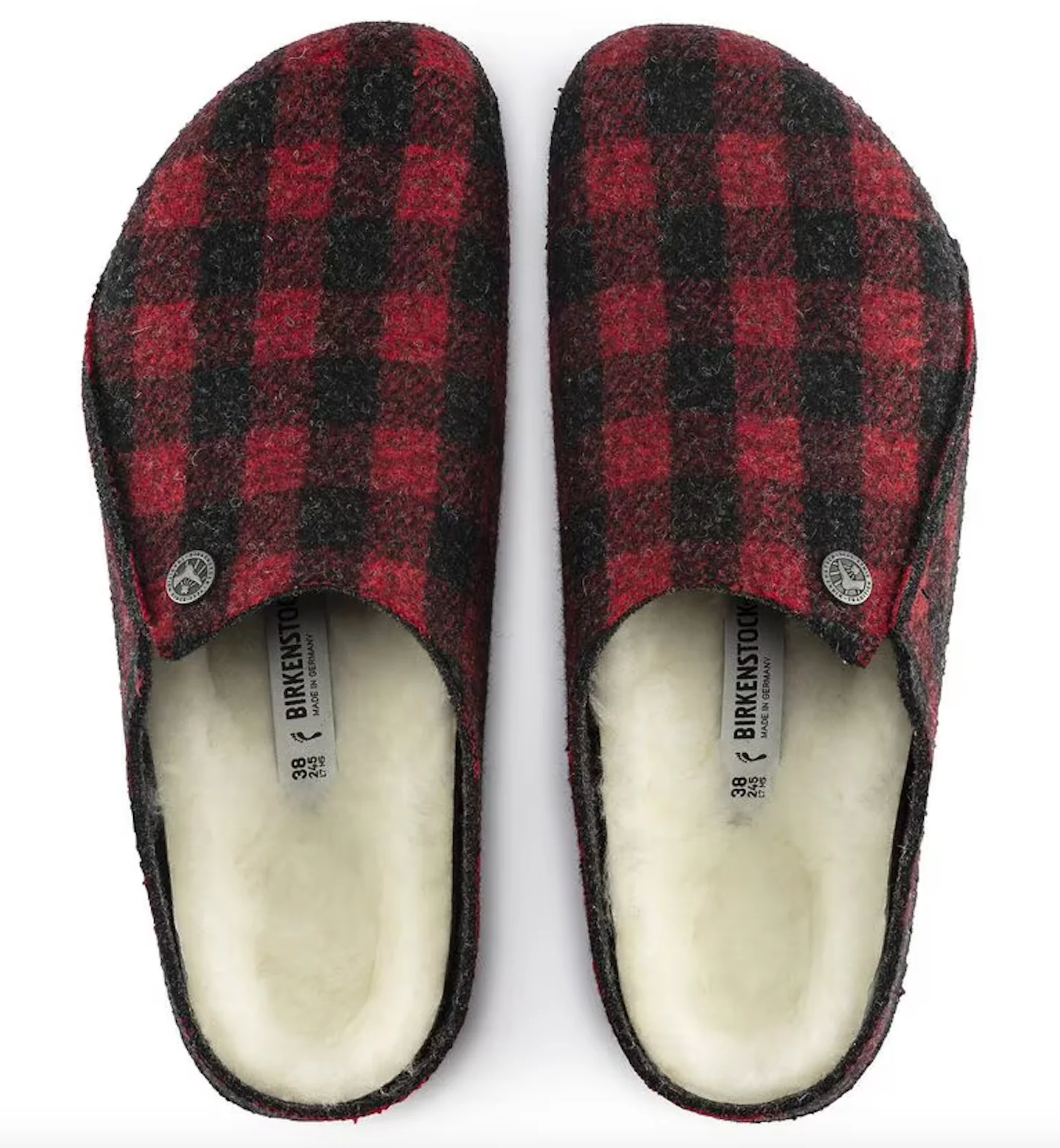 UNISEX BIRKENSTOCK ZERMATT RIVET SHEARLING | PLAID RED - Image 4