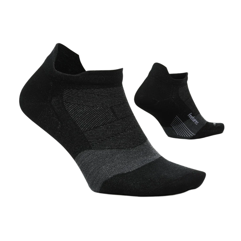 UNISEX FEETURES MERINO 10 ULTRALIGHT NO SHOW TAB SOCKS | CHARCOAL - Image 3