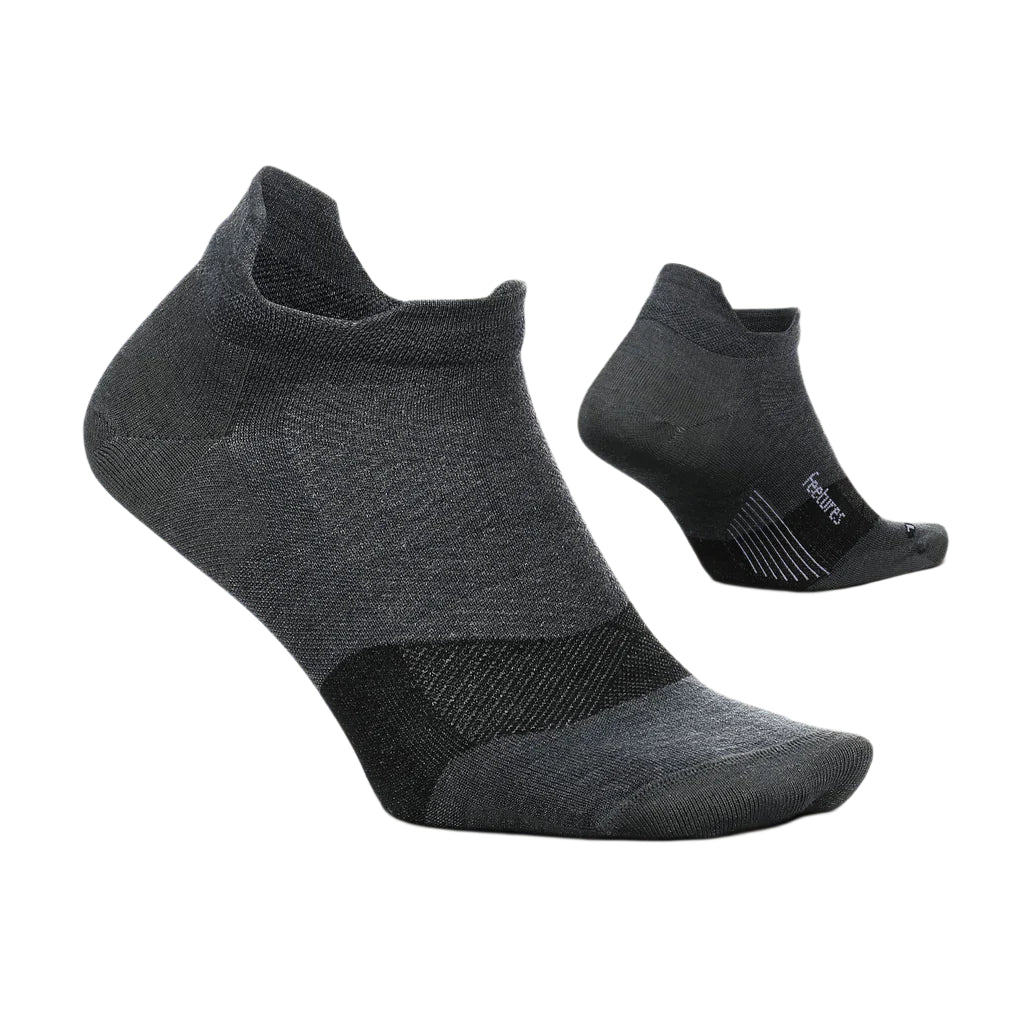 UNISEX FEETURES MERINO 10 ULTRALIGHT NO SHOW TAB SOCKS | GRAY - Image 3