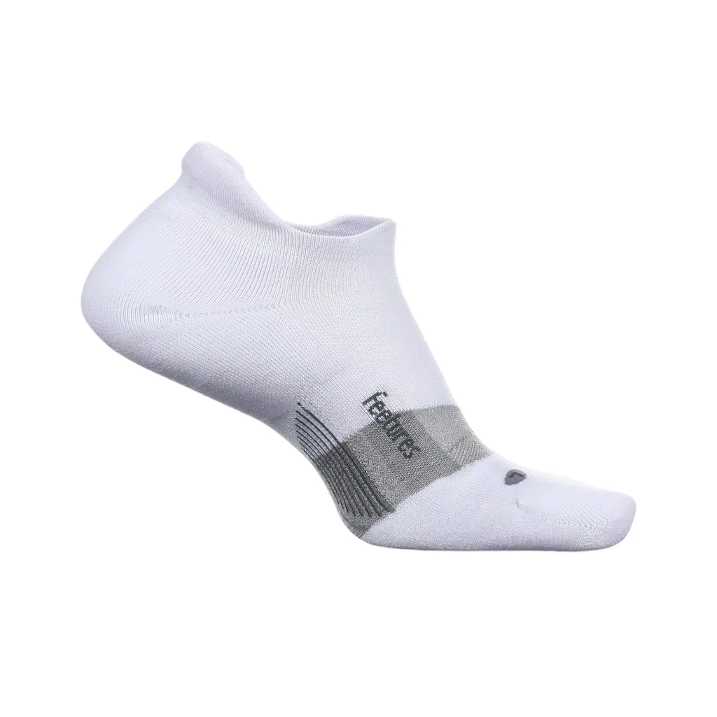 UNISEX FEETURES MERINO 10 ULTRALIGHT NO SHOW TAB SOCKS | WHITE