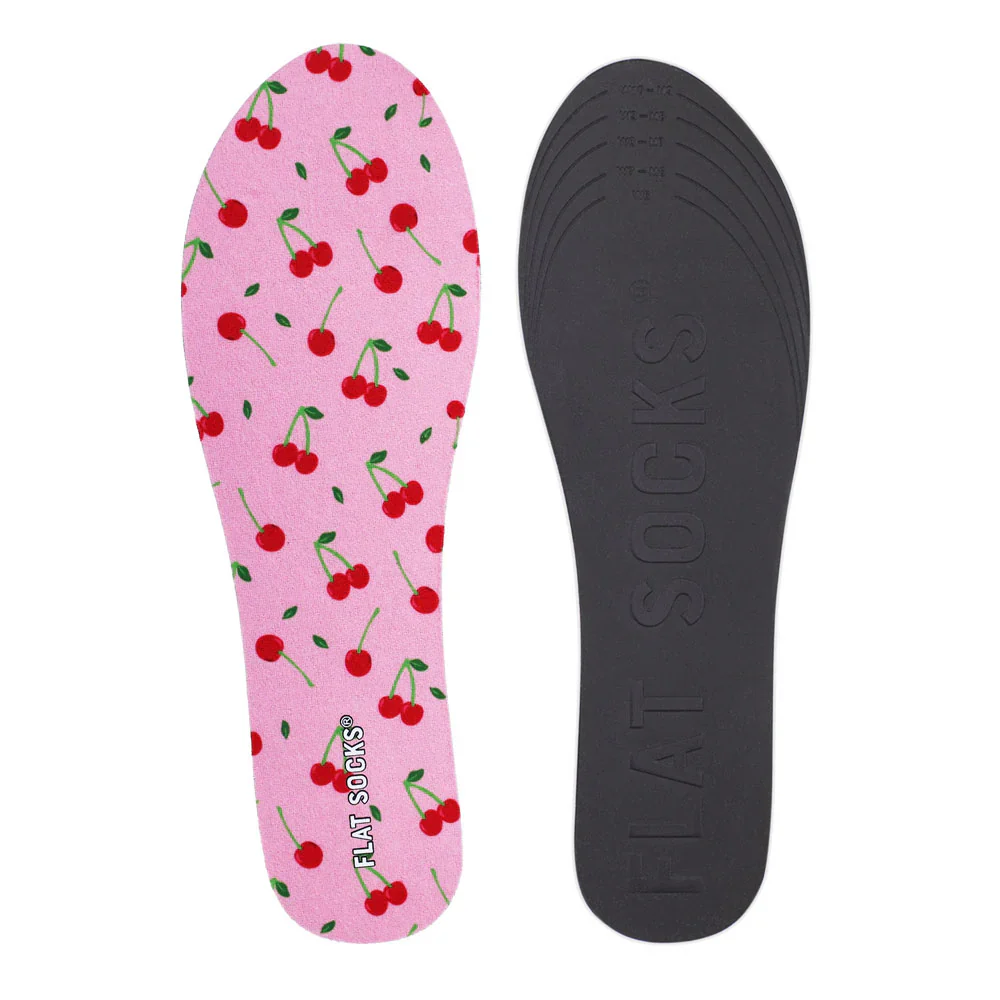 UNISEX FLAT SOCKS MICRO-PLUSH | CHERRY DARLING - Image 3