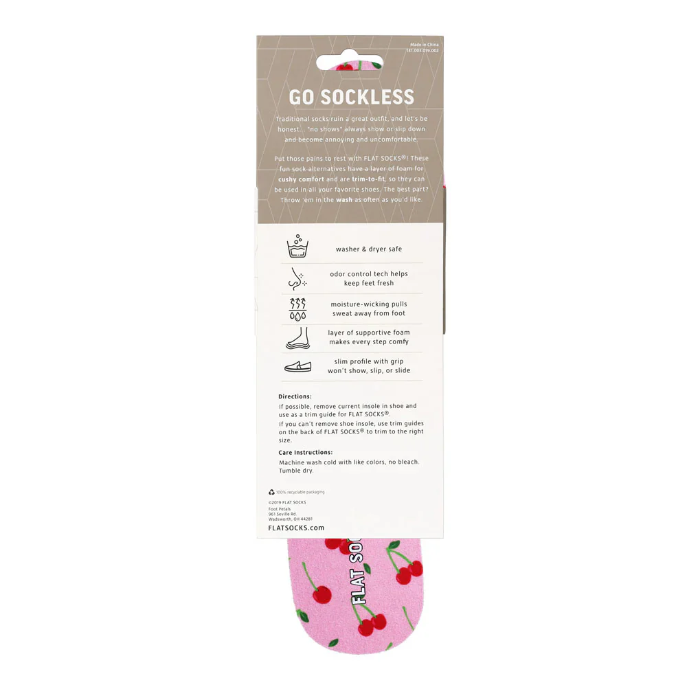 UNISEX FLAT SOCKS MICRO-PLUSH | CHERRY DARLING - Image 4