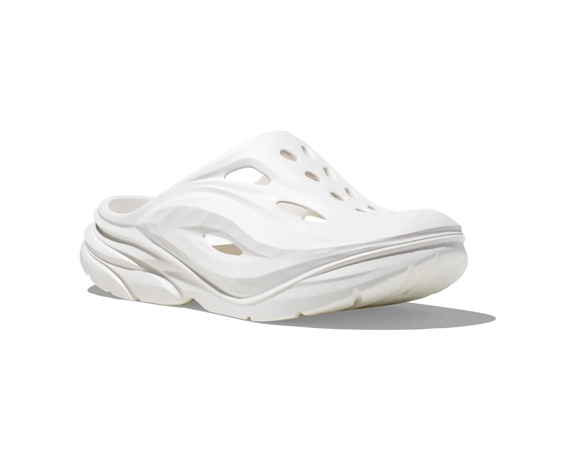 UNISEX HOKA ORA RECOVERY MULE | WHITE / WHITE - Image 3