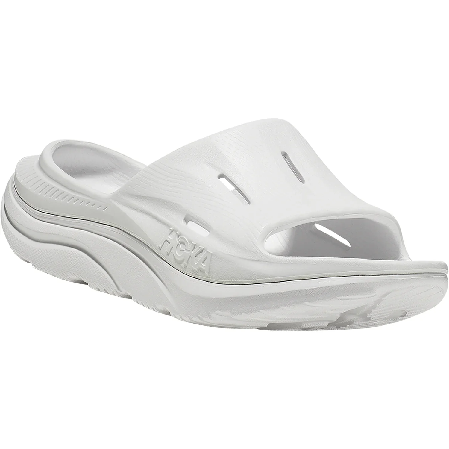 UNISEX HOKA ORA RECOVERY SLIDE 3 | WHITE / WHITE - Image 3