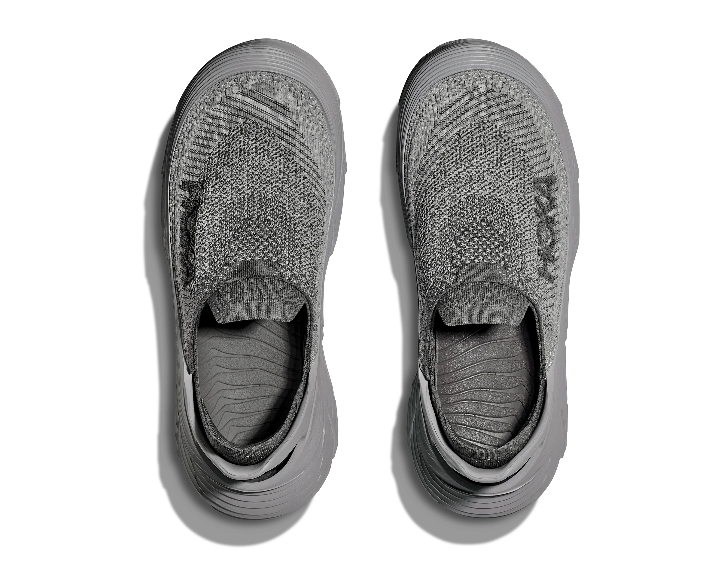 UNISEX HOKA RESTORE TC SLIP ON SHOE | SATELLITE GREY / STELLAR GREY - Image 2