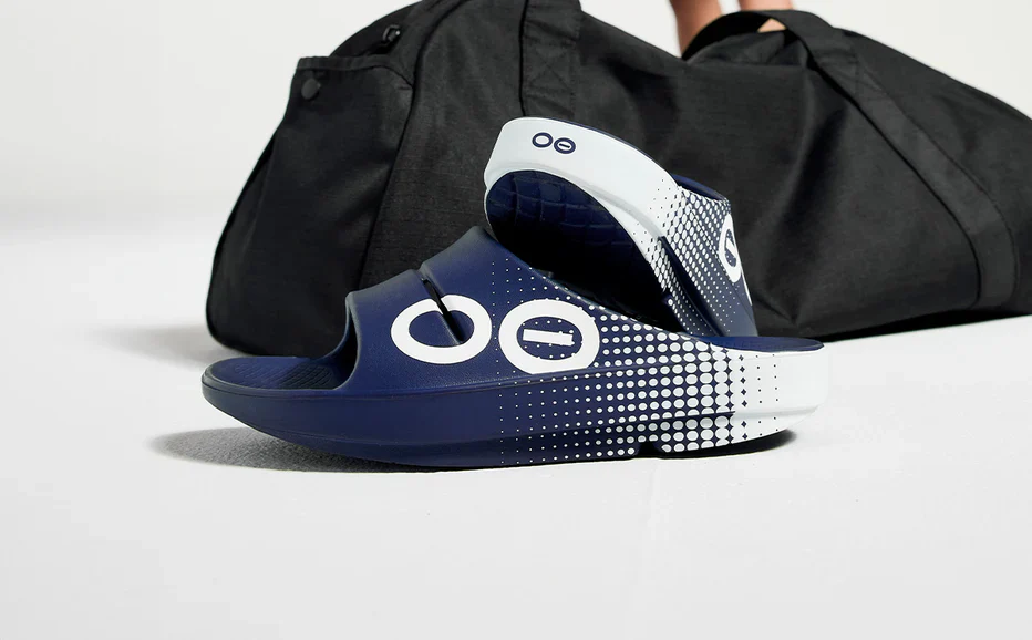 UNISEX OOFOS OOAHH SPORT SLIDE | MATRIX NAVY - Image 4