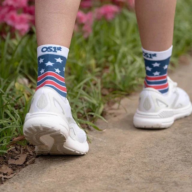 UNISEX OS1ST STARS AND STRIPES CREW SOCKS | RED / WHITE / BLUE - Image 4